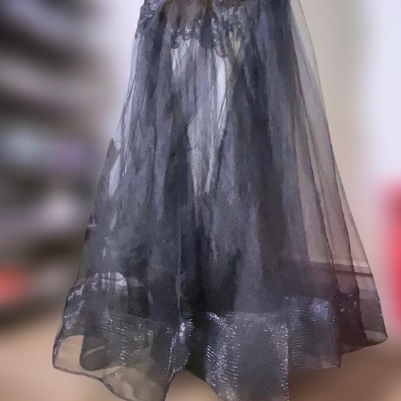 Alyce Paris Claudine, Black Nude Lace Mermaid Strapless Designer Dress SZ 0 - Picture 9 of 16